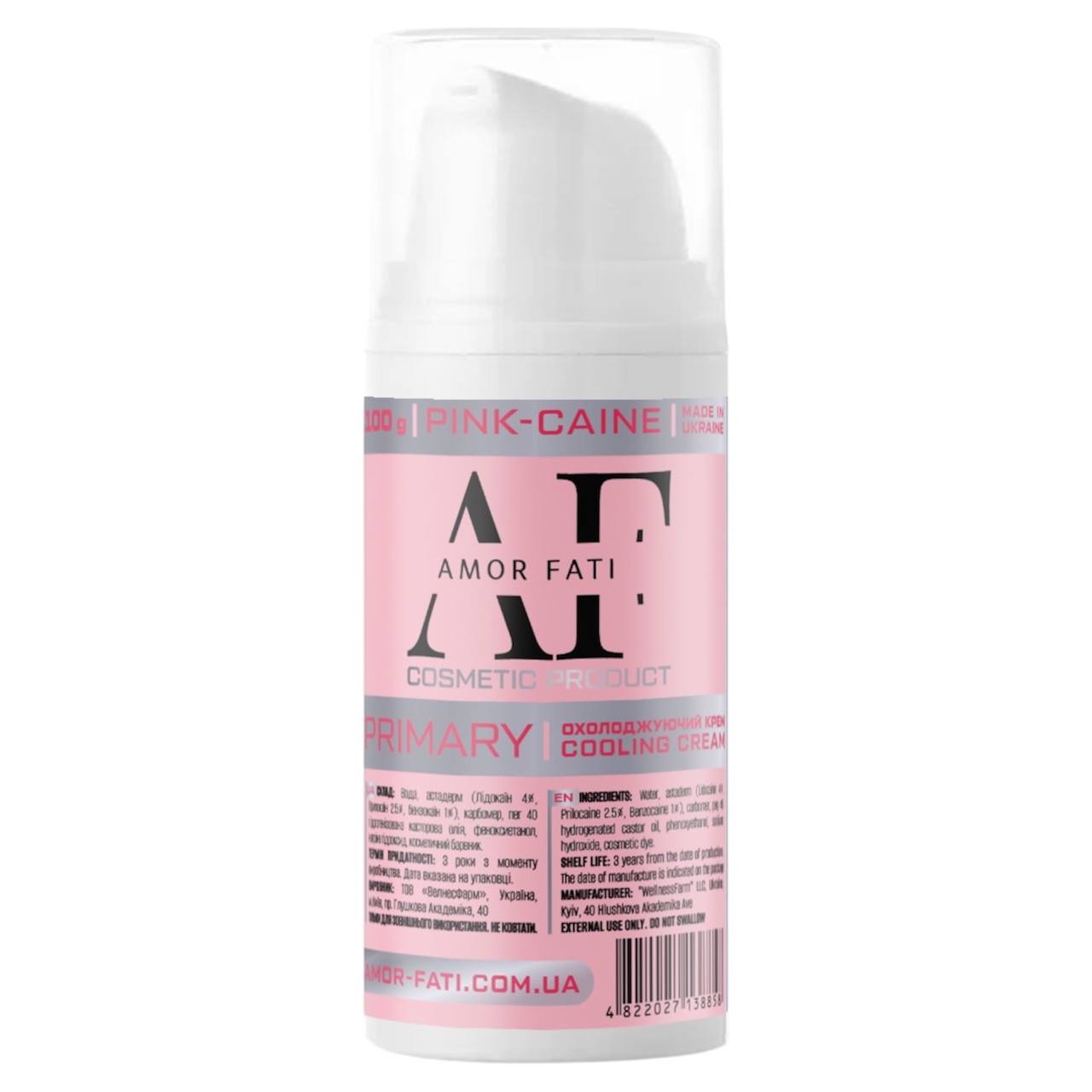 Первинна анестезія PINK-CAINE - крем анестетик AMOR-FATI